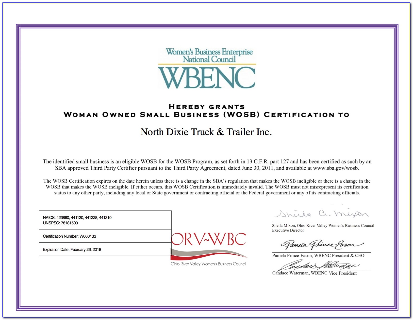 Wosb Program Certification