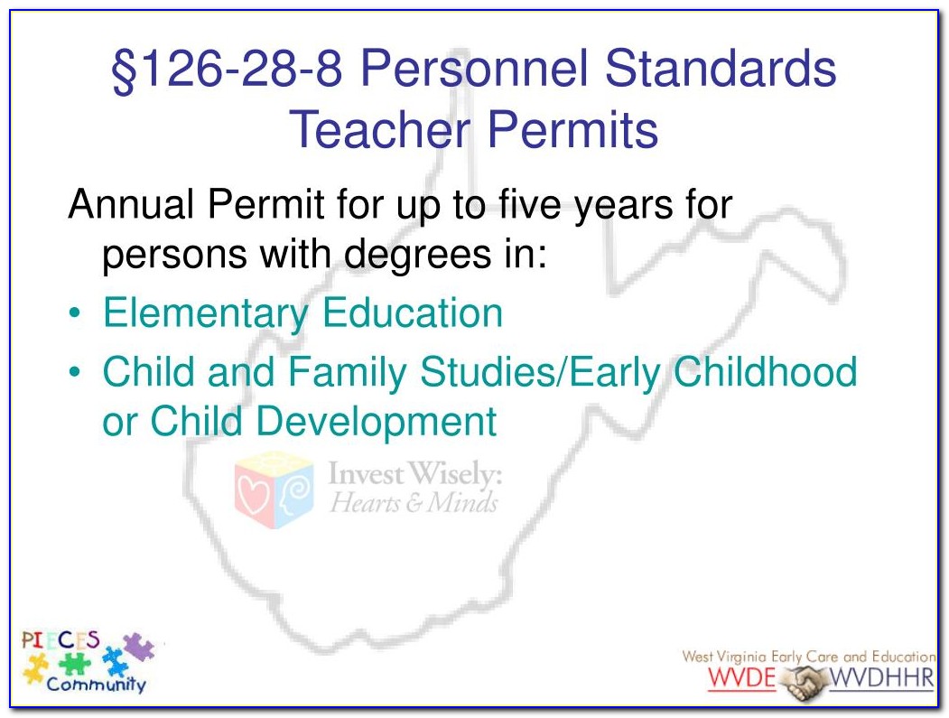 Wv Teacher Certification Renewal Requirements