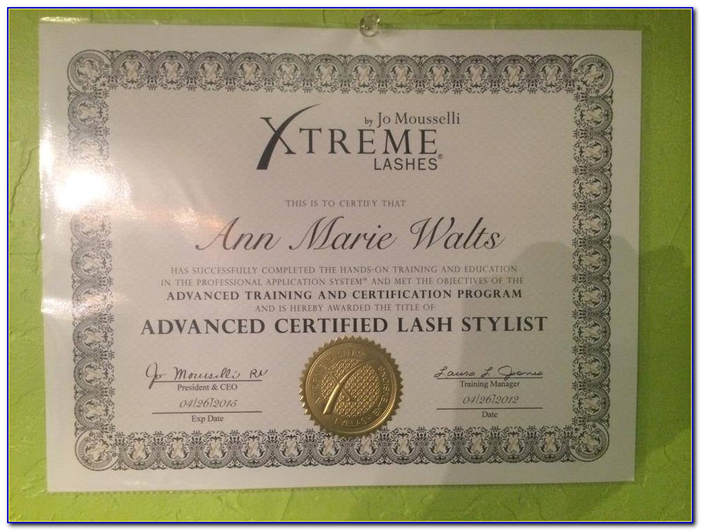Xtreme Lash Certification