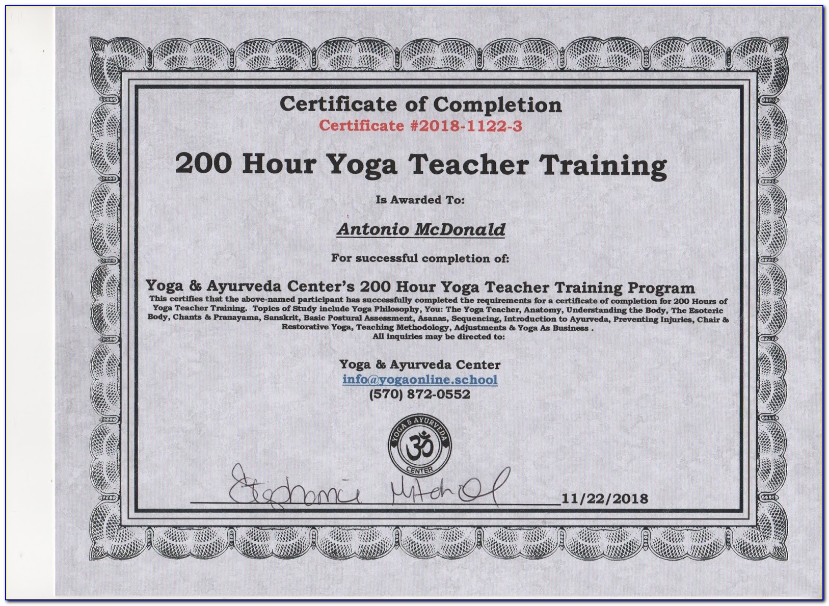 Yoga Certification Boise Id