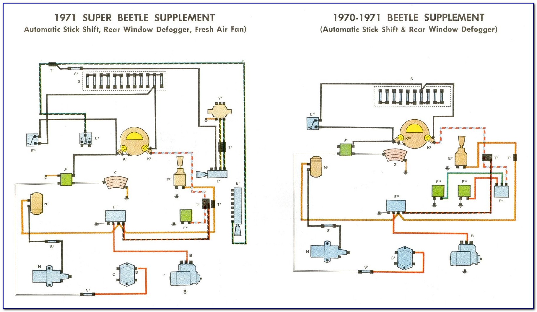 1971 Volkswagen Beetle Wiring Diagram