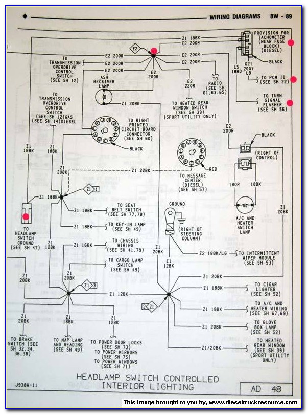 1992 Dodge D250 Radio Wiring Diagram