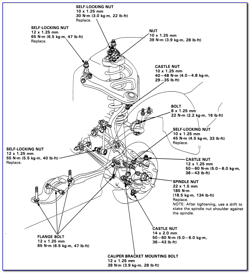 1996 Honda Civic Suspension Diagram