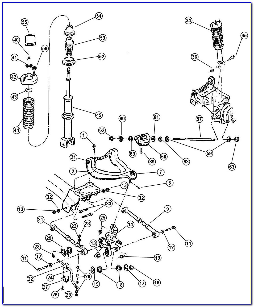 2001 Chrysler Sebring Front Suspension Diagram