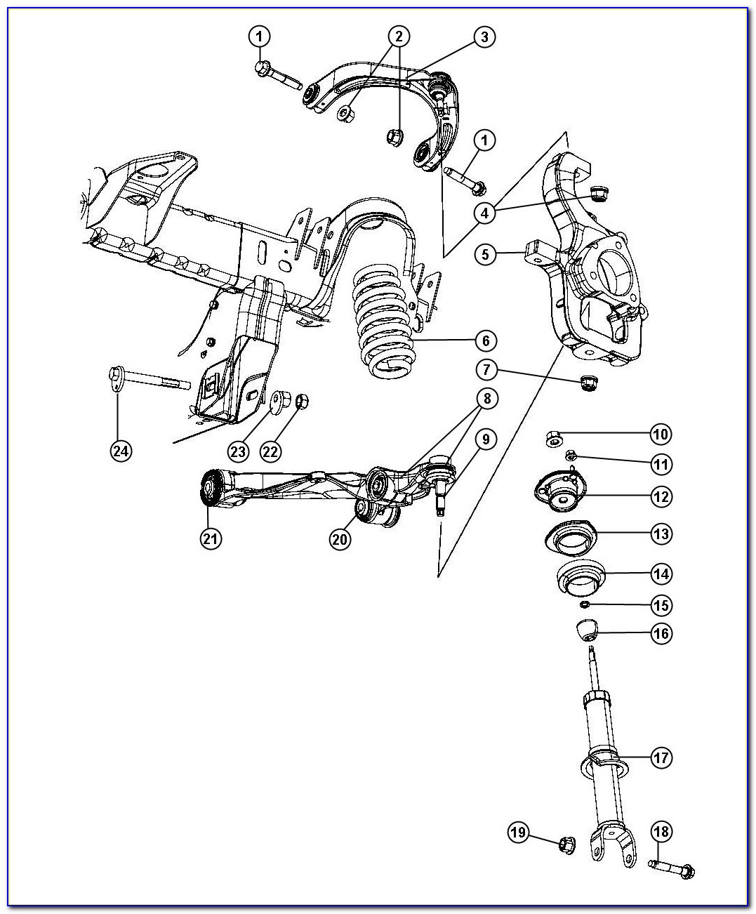 2001 Dodge Ram 1500 Front End Parts Diagram