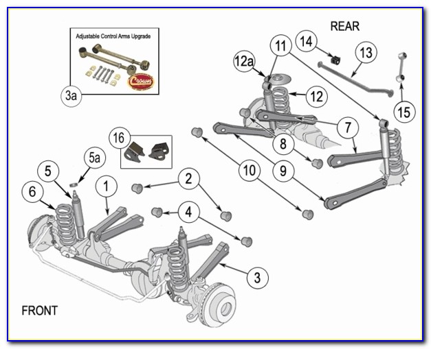 2002 Jeep Wrangler Suspension Diagram
