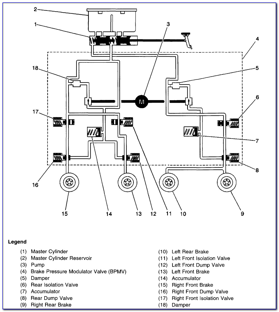 2004 Chevy Silverado Rear Brake Line Diagram