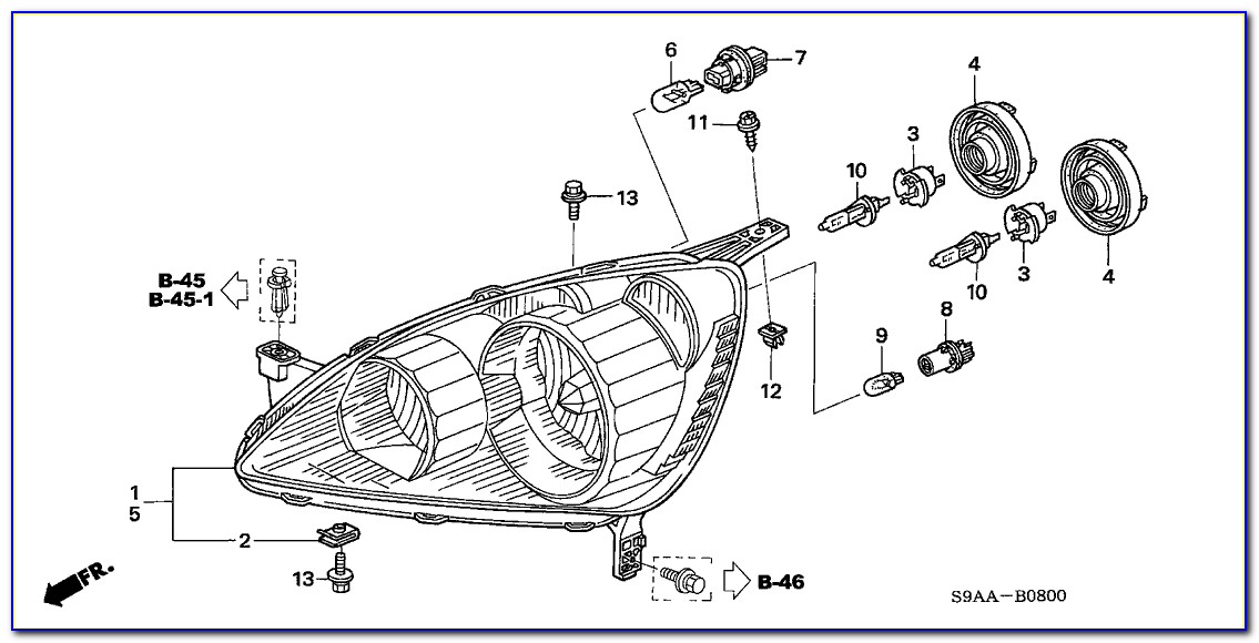 2006 Honda Pilot Headlight Assembly Diagram