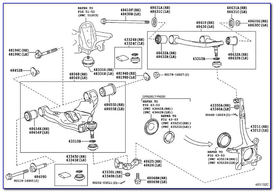 2006 Toyota 4runner Rear Suspension Diagram
