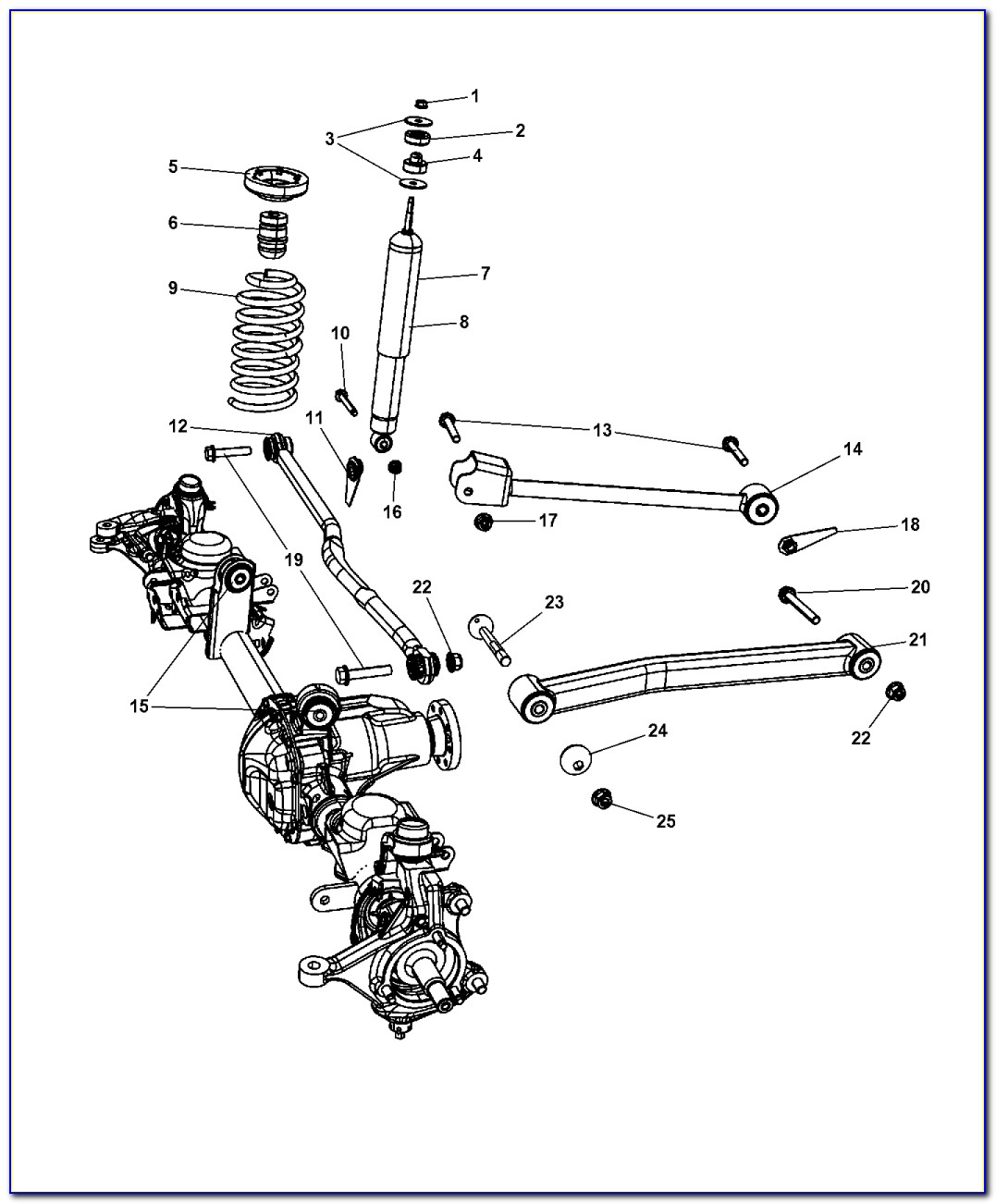 2007 Jeep Wrangler Suspension Diagram