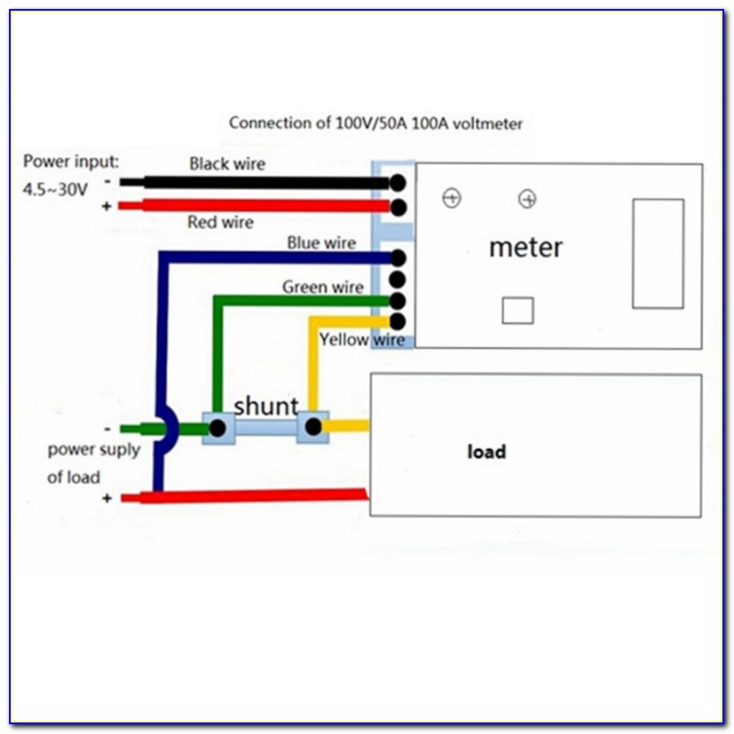 3 Wire Digital Volt Amp Meter Wiring Diagram