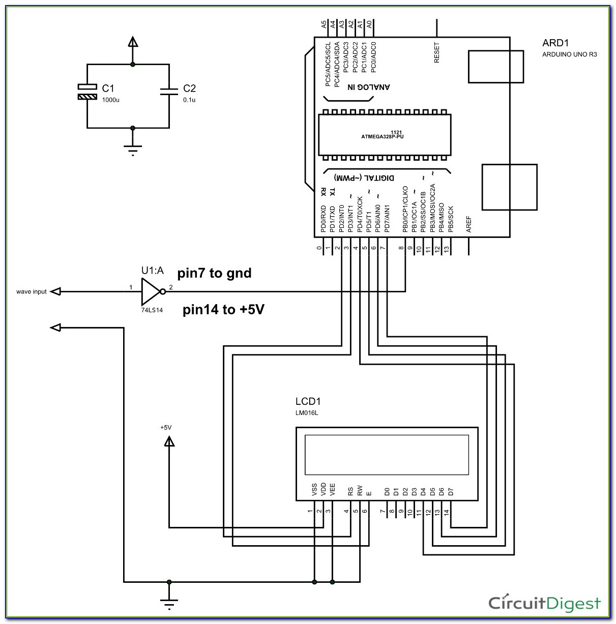 7 Segment Display Digital Clock Circuit Diagram