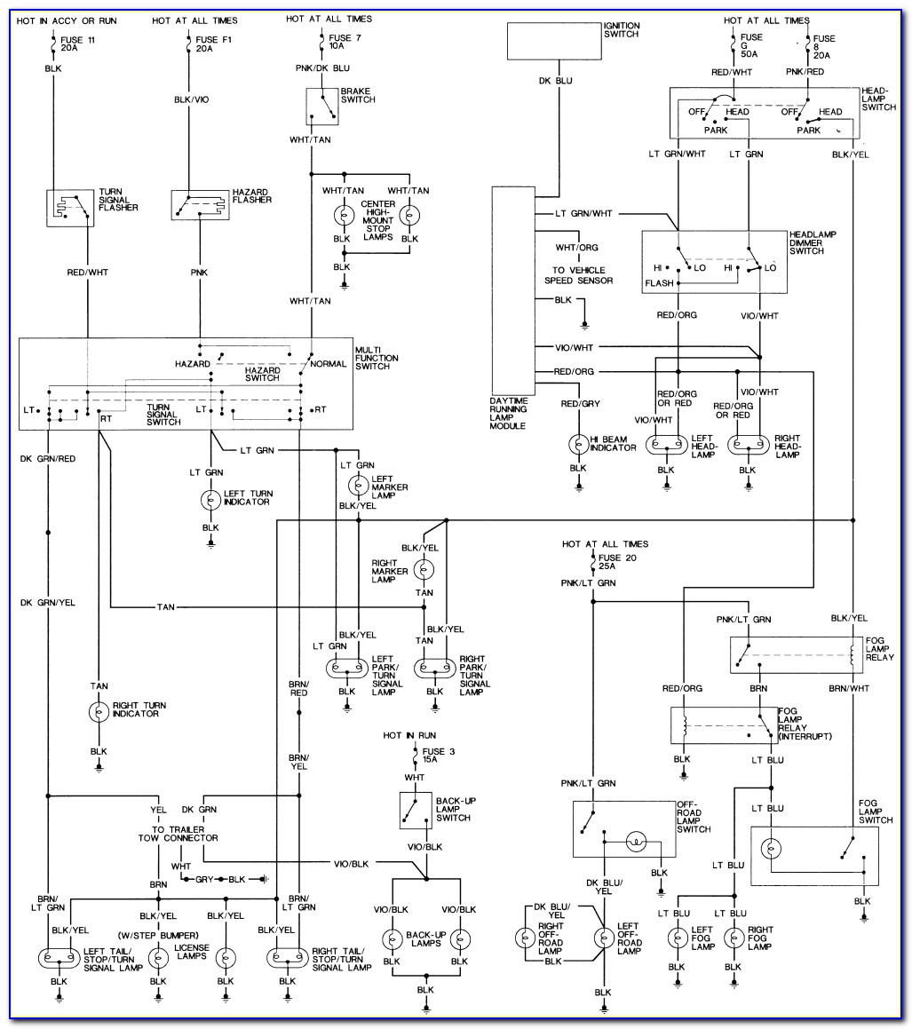 96 Dodge Ram Headlight Switch Wiring Diagram