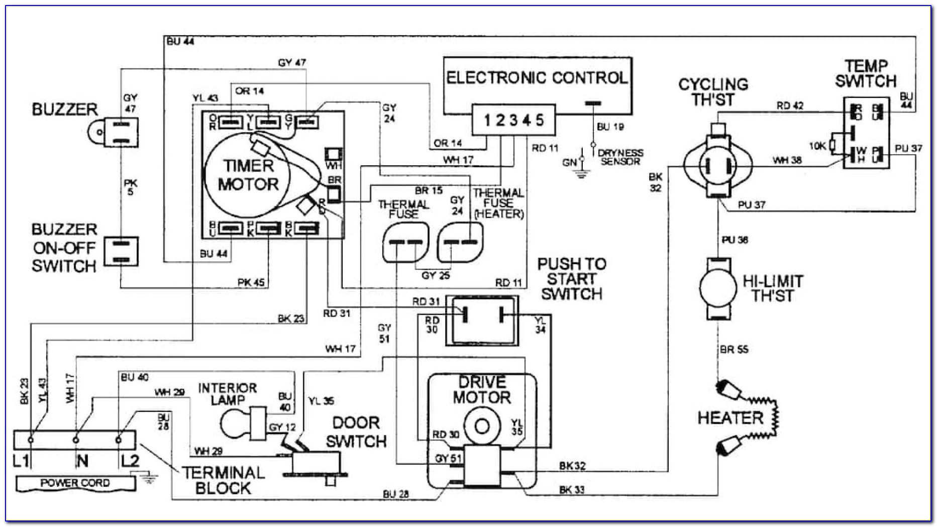 Admiral Dryer Aed4675yq1 Wiring Diagram
