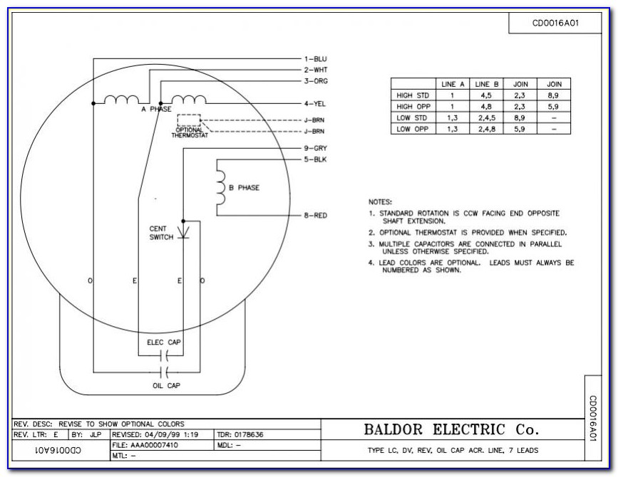 Baldor Motor Wiring Diagrams 1 Phase