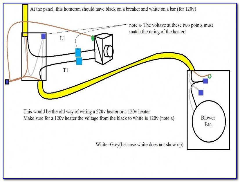Baseboard Heater Wiring Diagram 240v