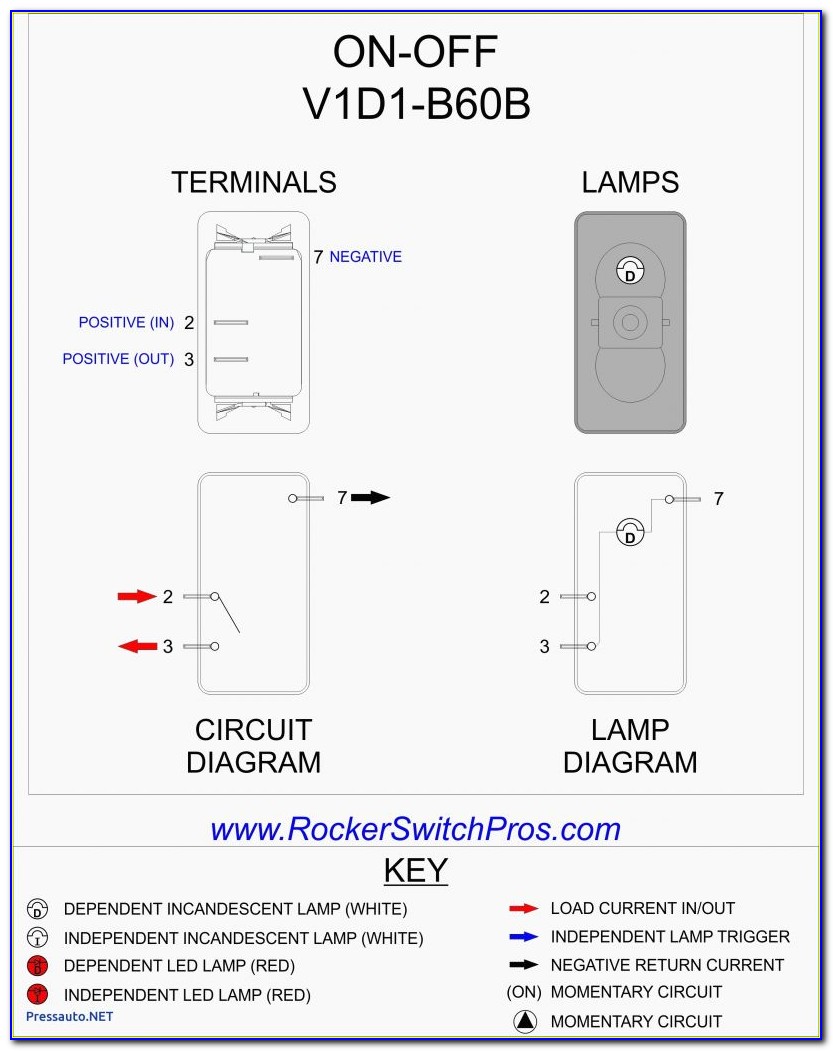 Carling 8 Pin Rocker Switch Wiring Diagram