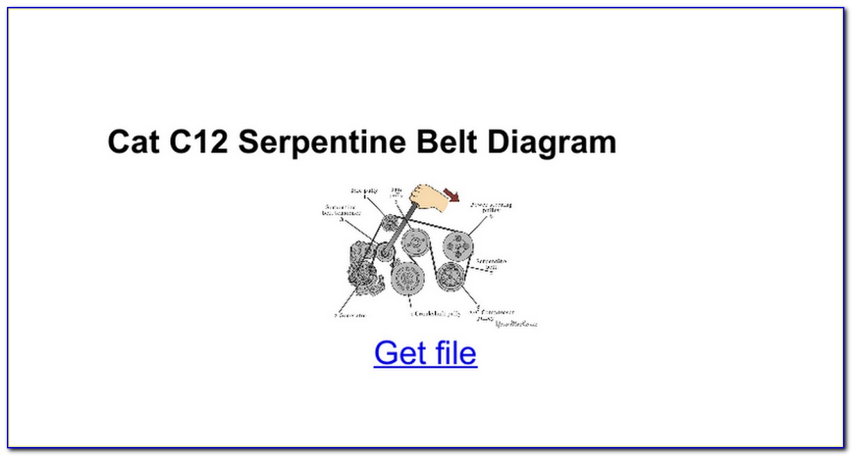 Cat C12 Serpentine Belt Diagram