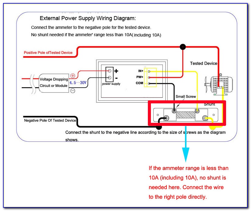 Digital Volt Amp Meter Circuit Diagram