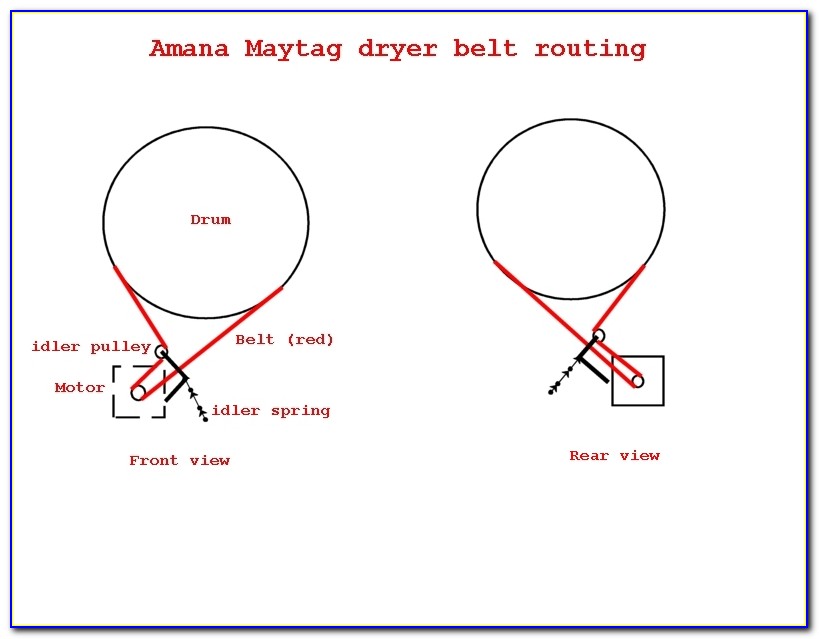 Dryer Belt Routing Maytag