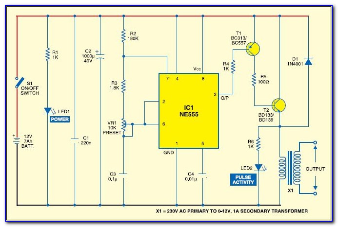 Electric Fence Charger Circuit Diagram
