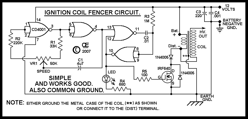 Electric Fence Energiser Circuit Diagram