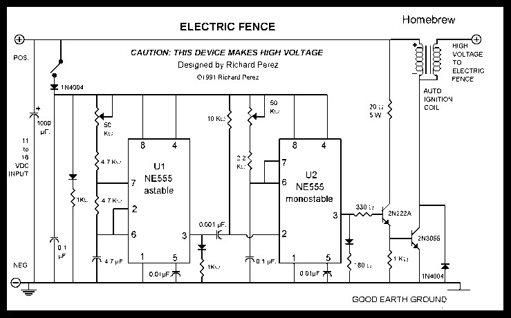 Elephant Electric Fence Circuit Diagram