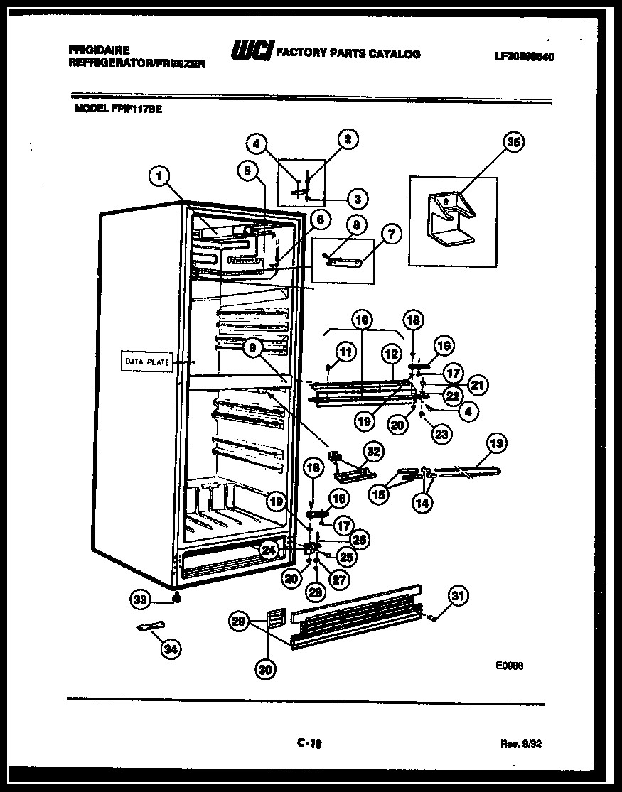 Frigidaire Refrigerator Diagram