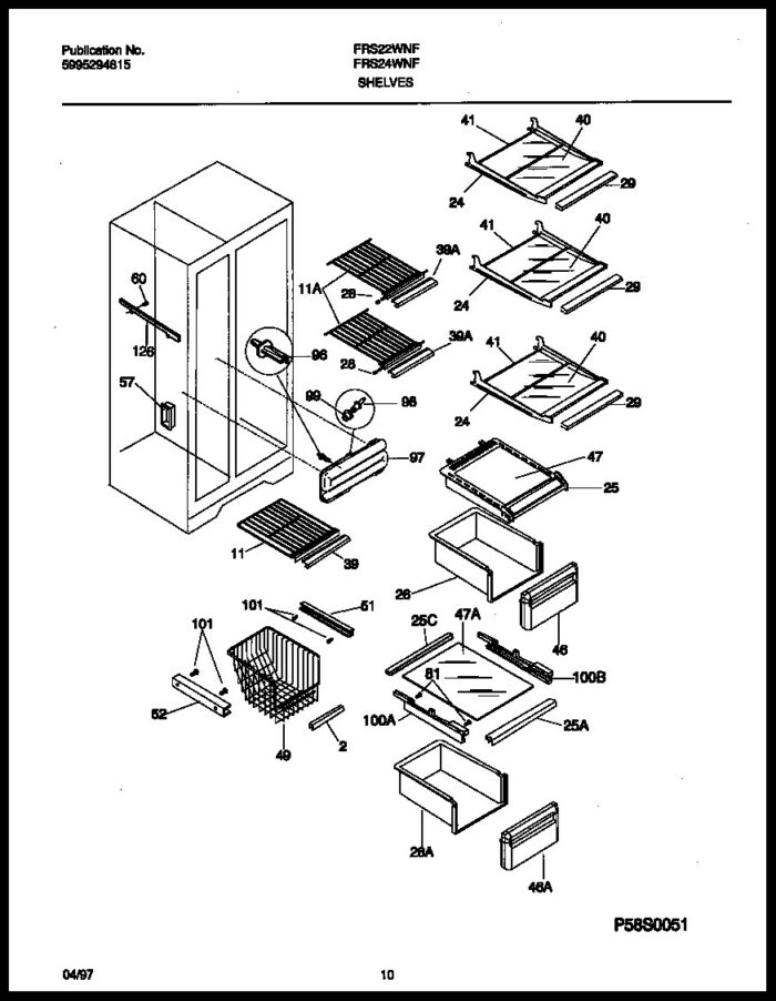 Frigidaire Refrigerator Parts Diagram