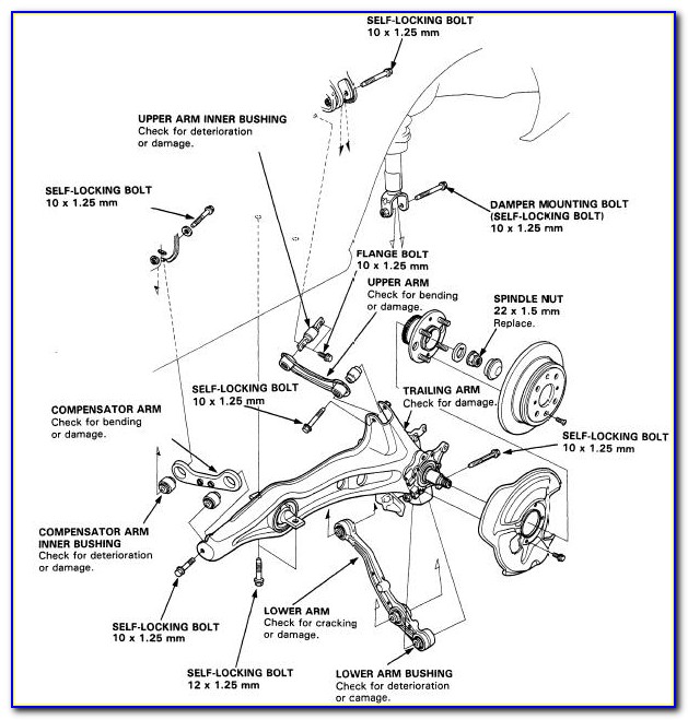 Honda Civic Rear Suspension Diagram