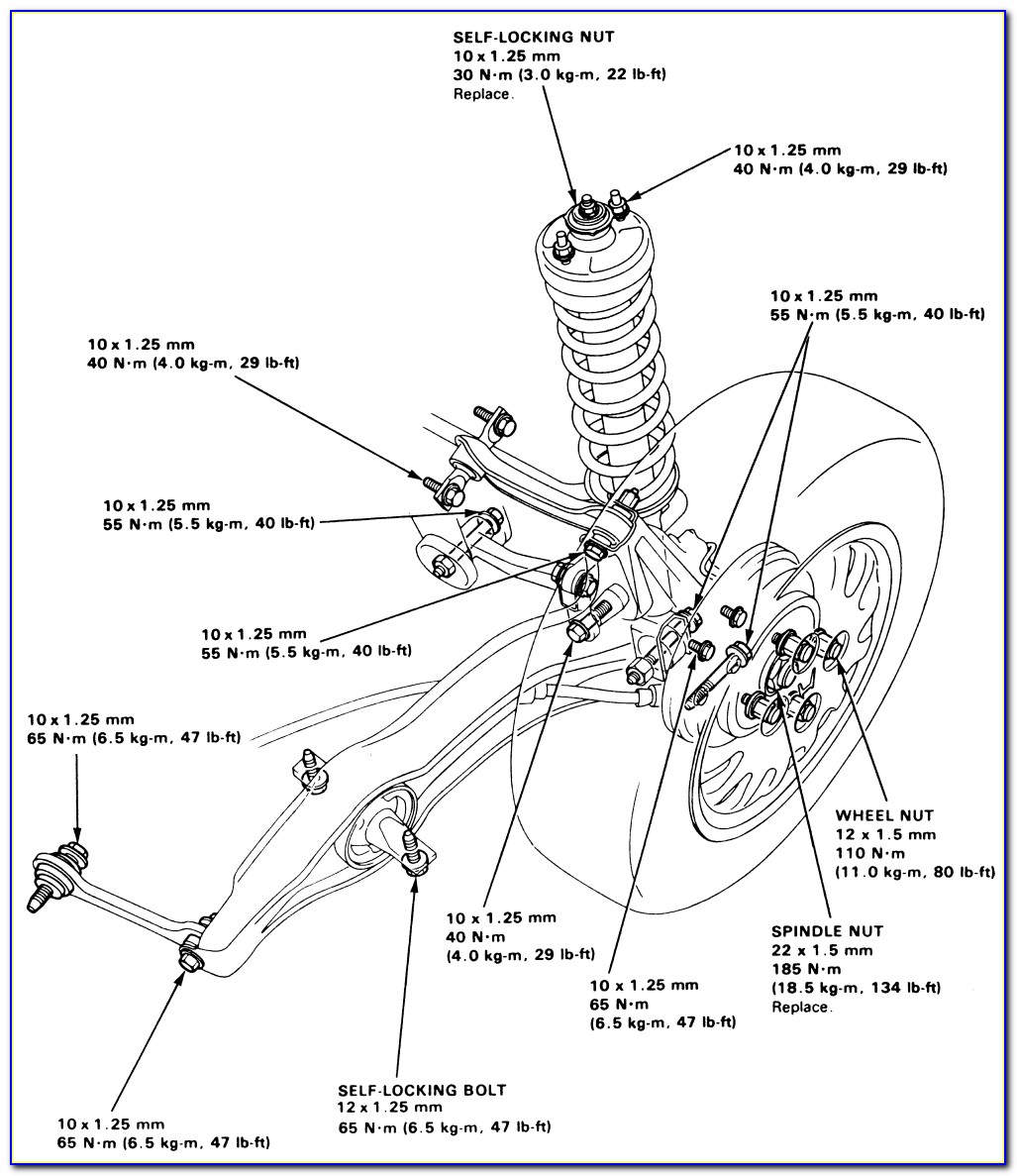 Honda Civic Suspension Parts Diagram