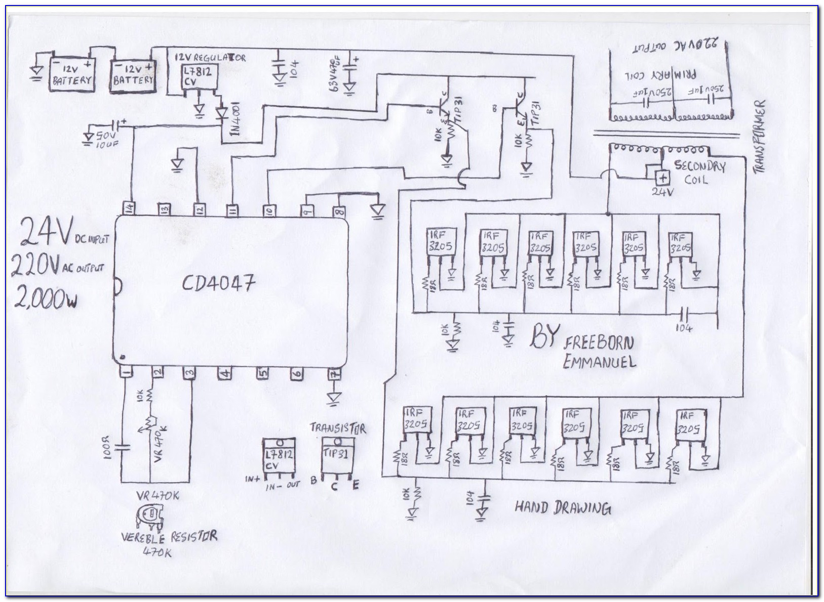Inverter Circuit Diagram 1000w