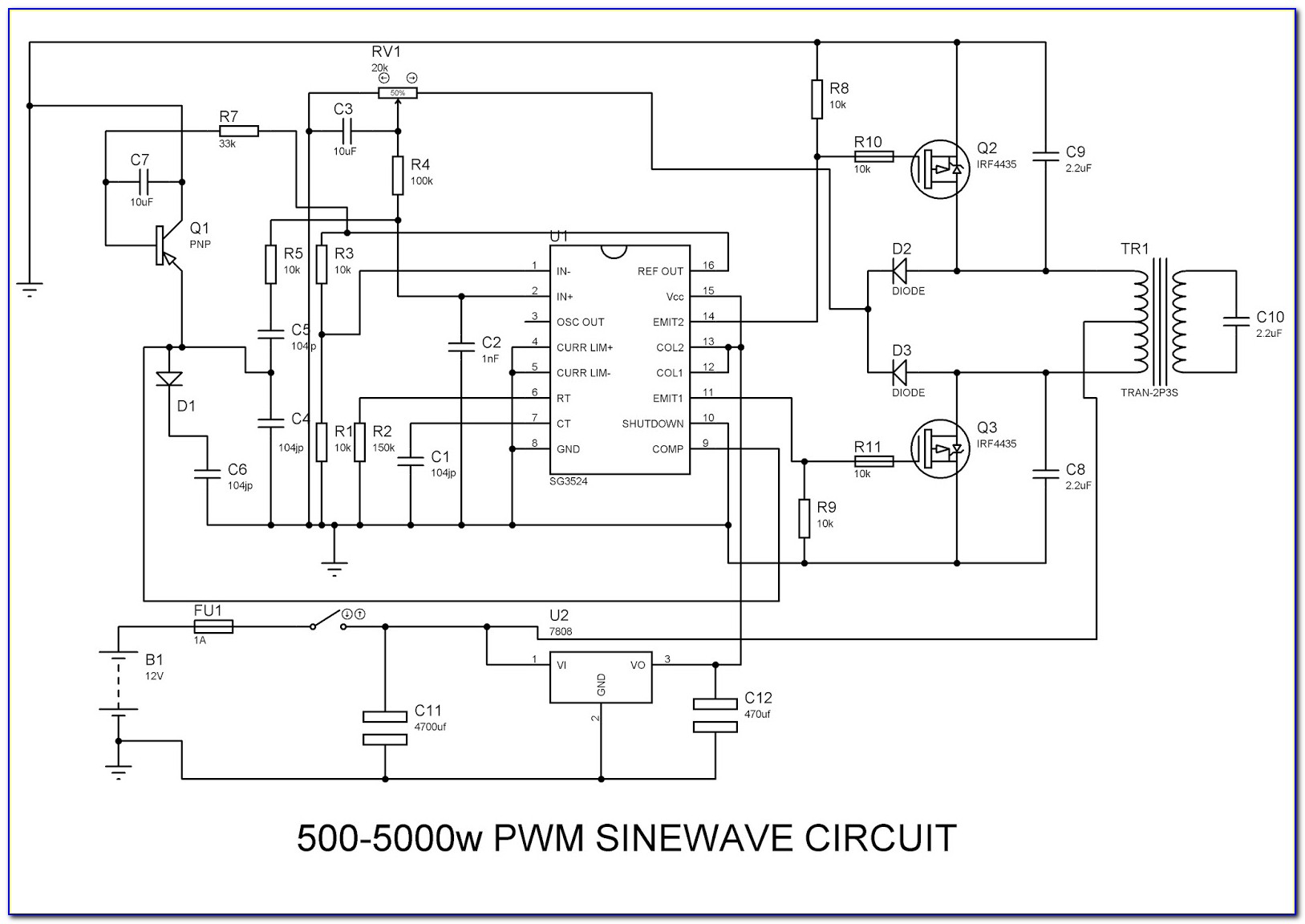 Inverter Circuit Diagram 5000w