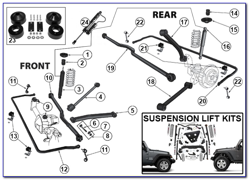Jeep Wrangler Front Suspension Diagram