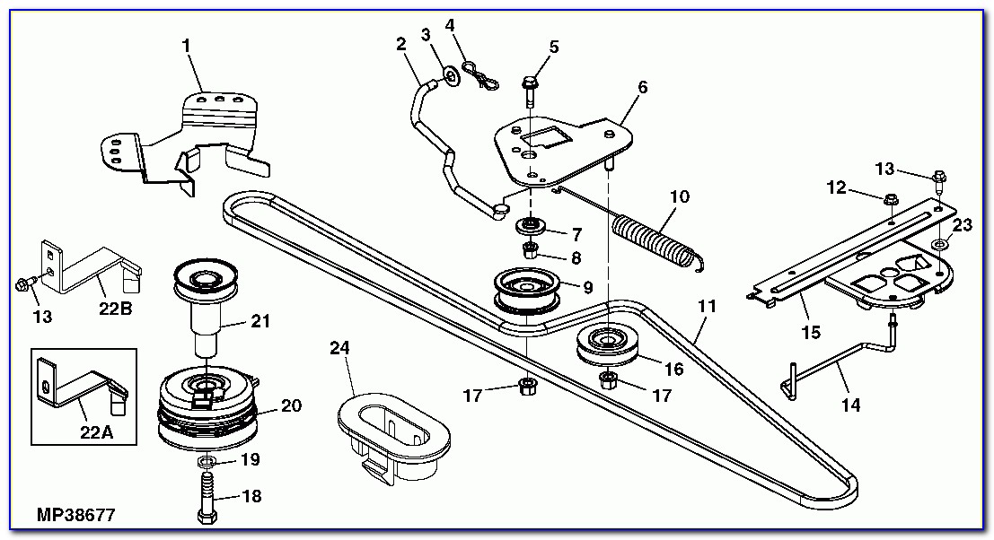 John Deere L130 Mower Deck Belt Diagram