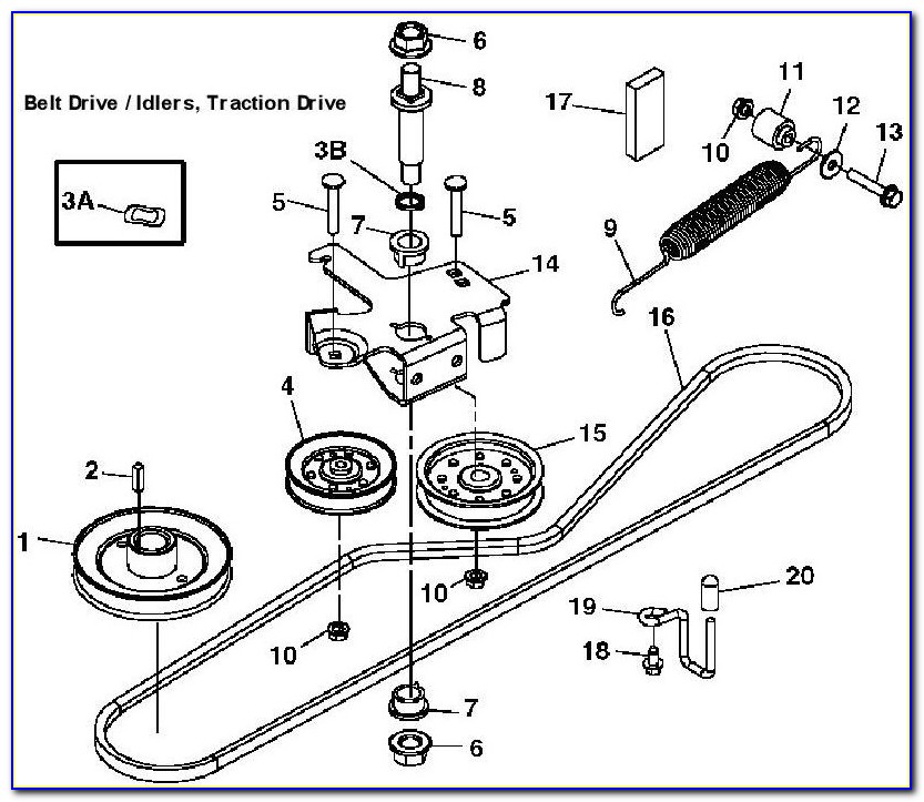 John Deere X300 Traction Drive Belt Diagram