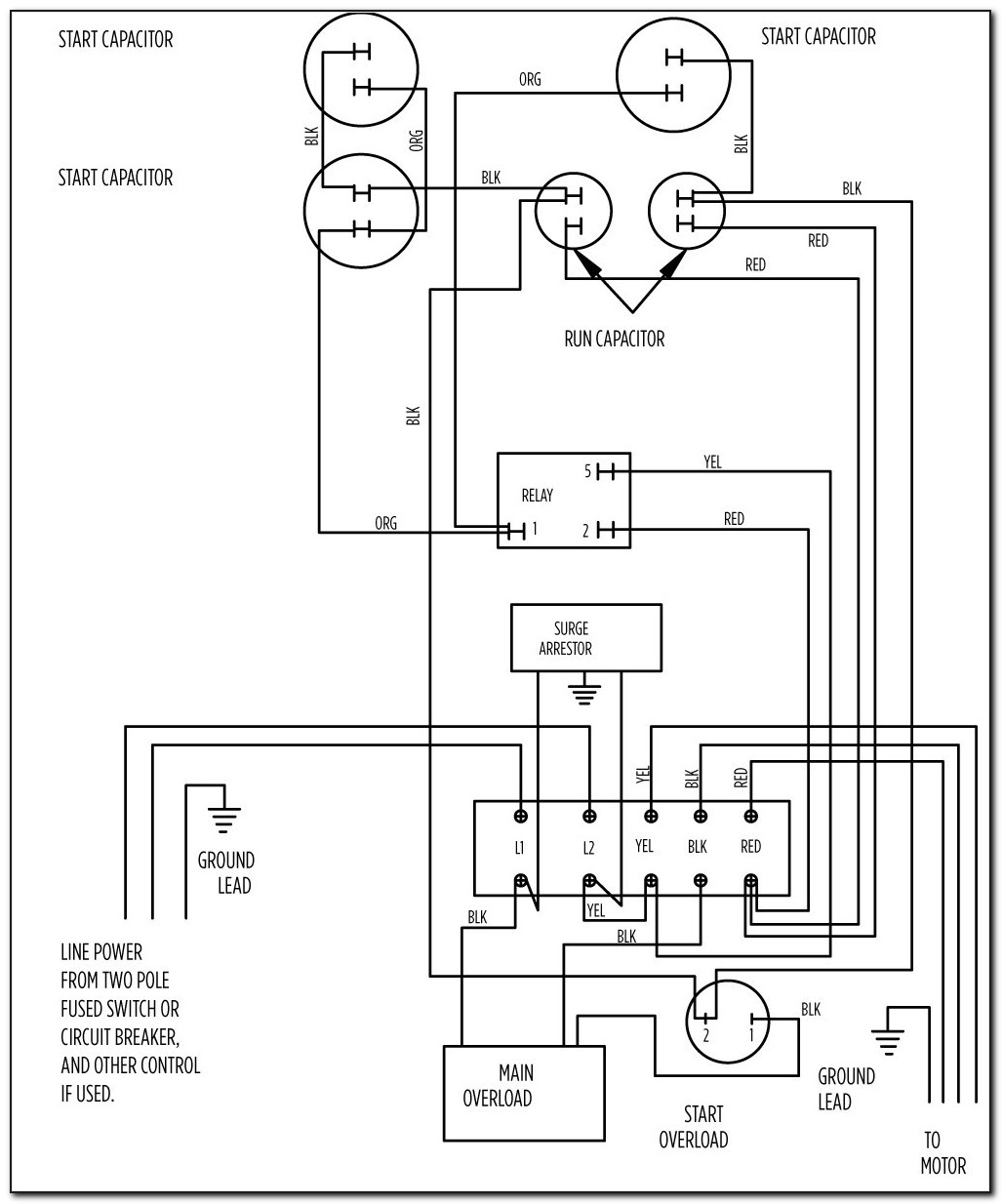 Marathon Electric Motor Capacitor Wiring Diagram