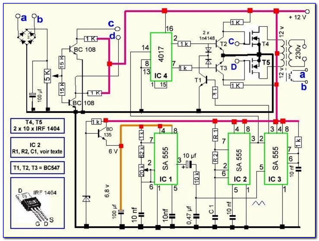 Pure Sine Wave Generator Circuit Diagram