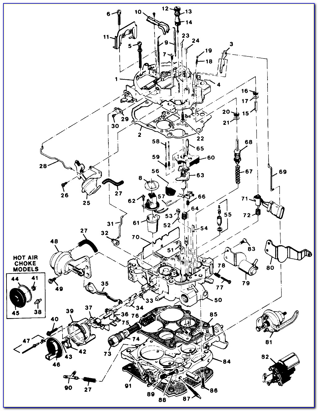 Rochester Quadrajet Carburetor Diagram