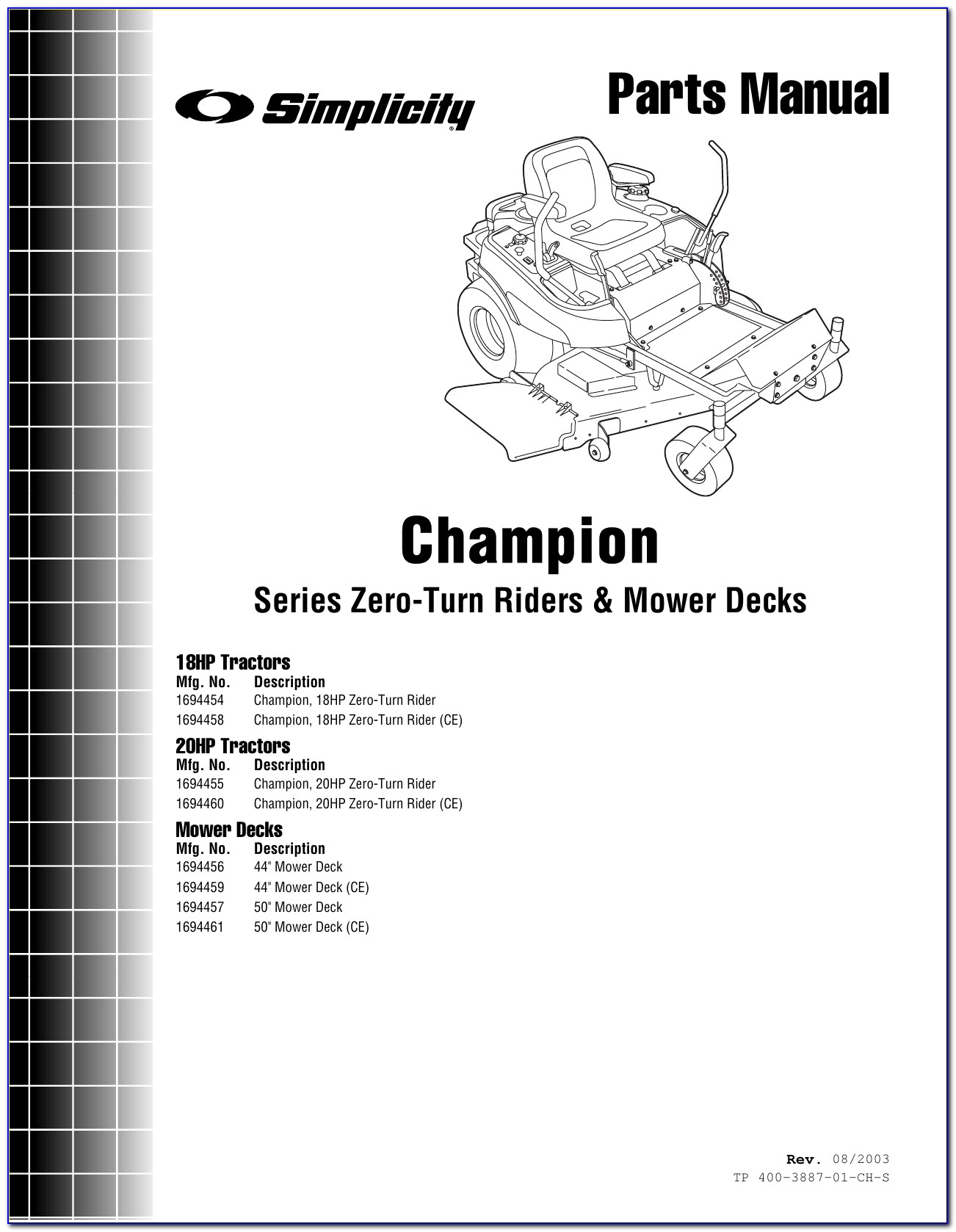 Simplicity 50 Mower Deck Belt Diagram