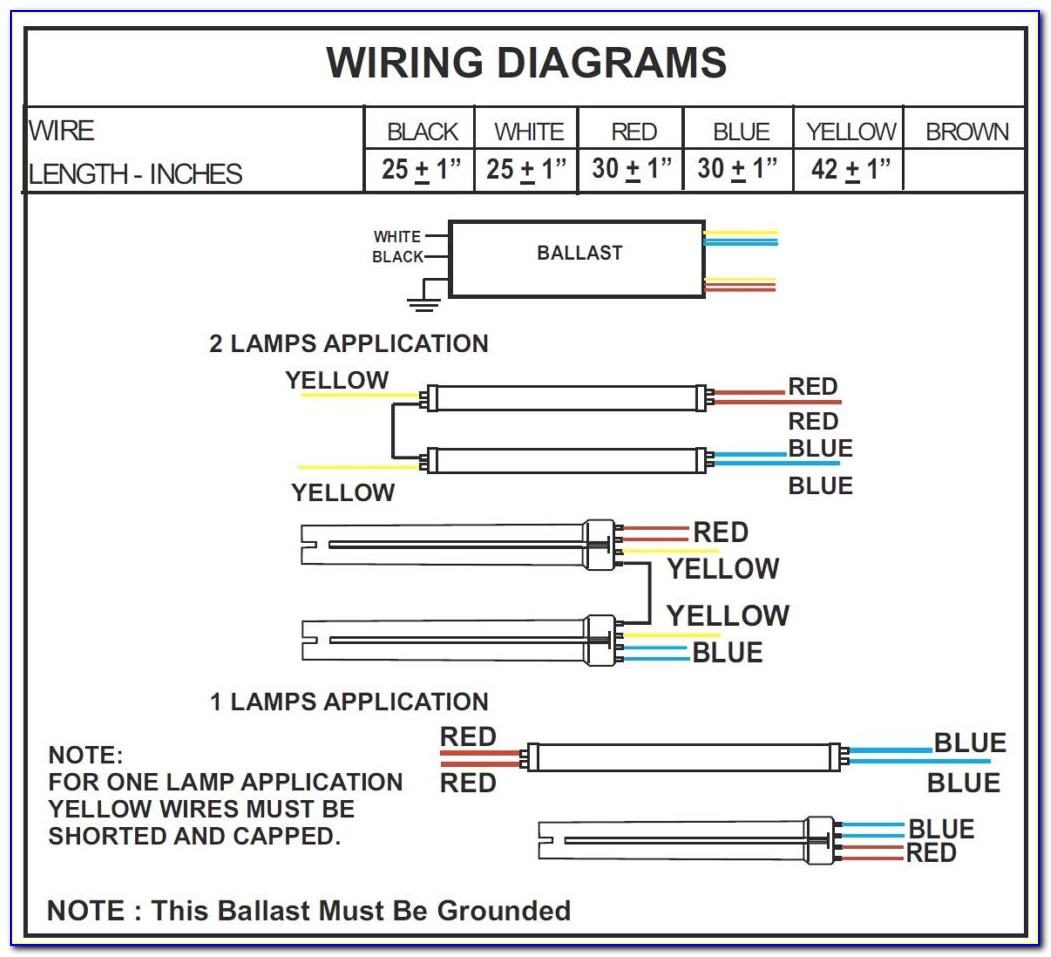 T12 Electronic Ballast Wiring Diagram