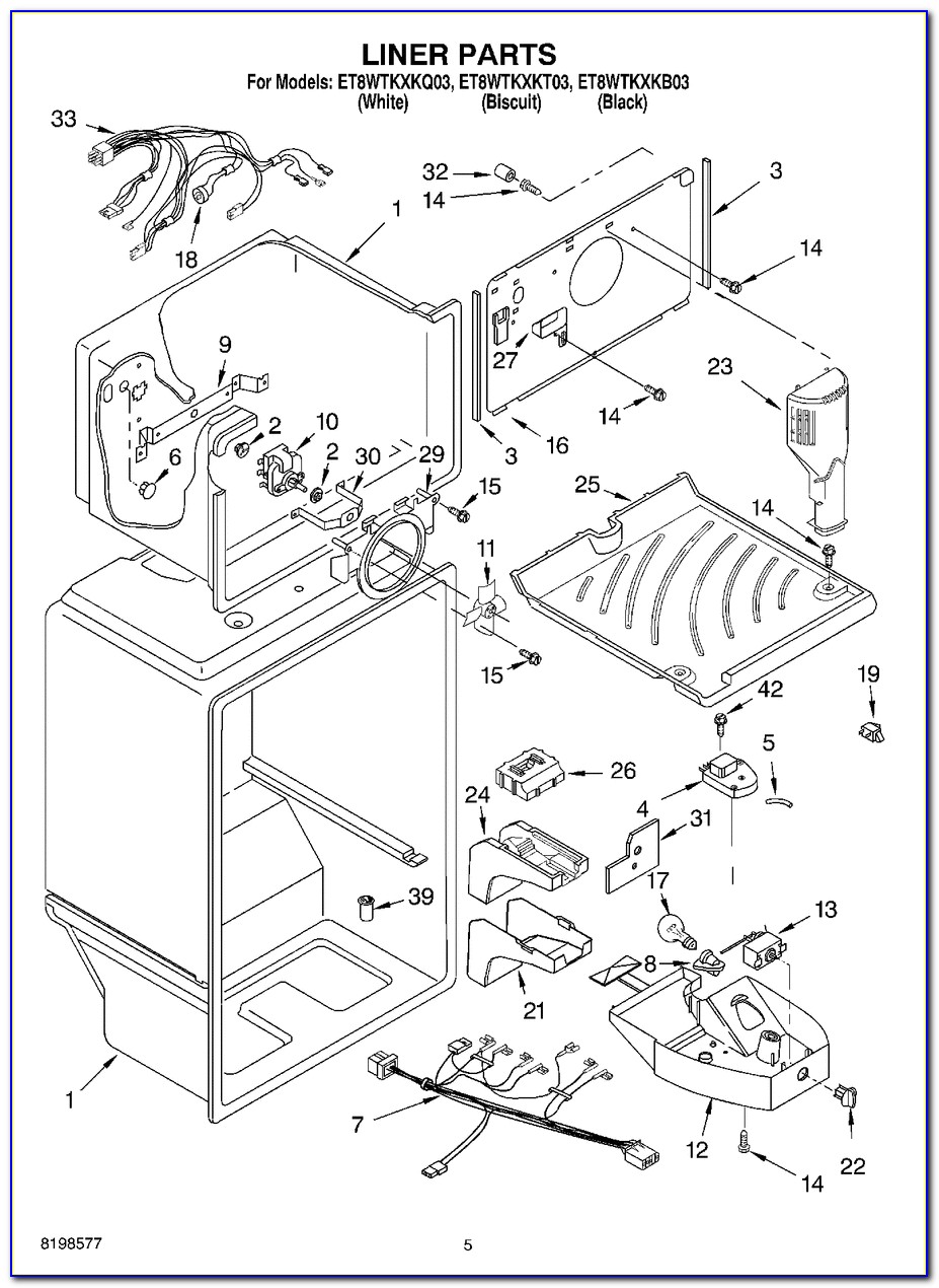Whirlpool Refrigerator Diagram Parts