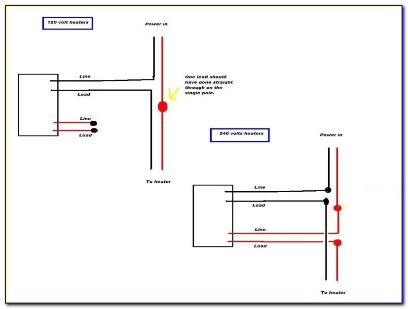 Wiring Diagram 240v Baseboard Heater Thermostat