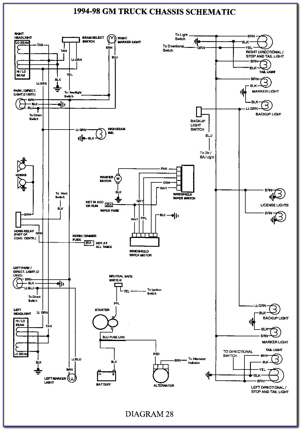 Wiring Diagram For 2000 Chevy Silverado 1500
