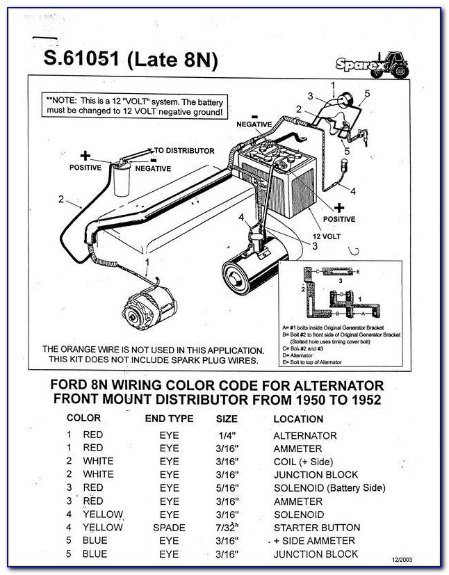 1952 Ford 8n 12 Volt Wiring Diagram
