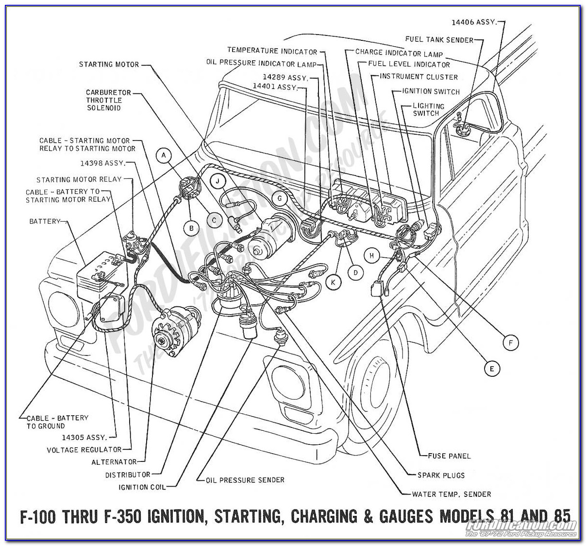 1969 Ford F100 Steering Column Wiring Diagram