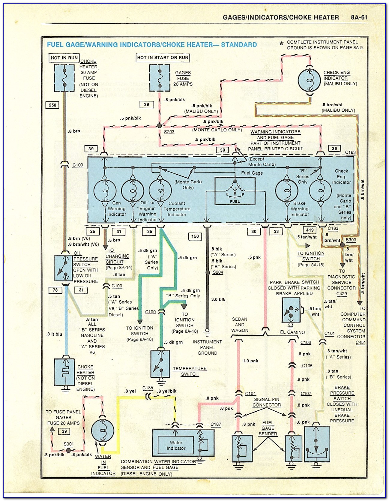 1985 Monte Carlo Alternator Wiring Diagram