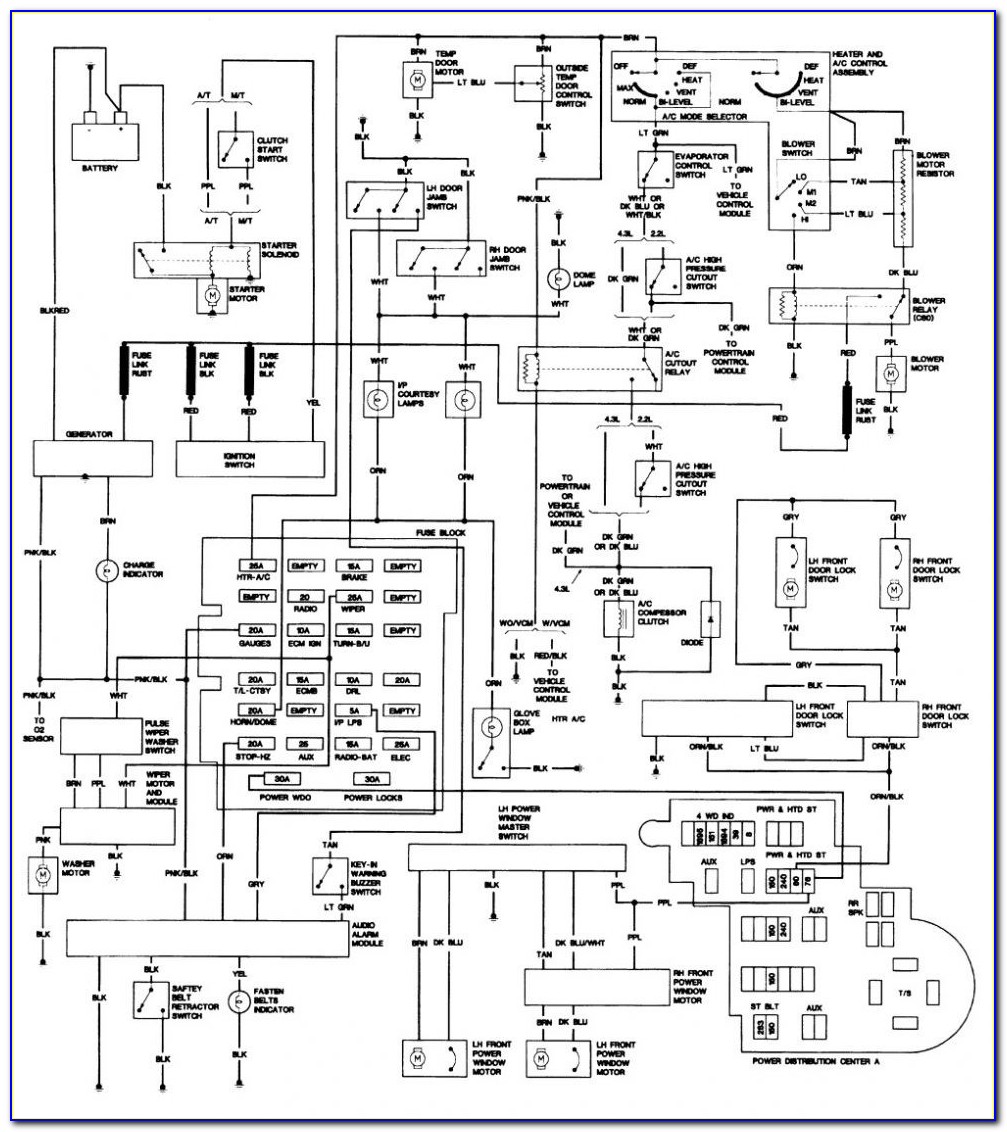 1994 Chevy S10 Brake Light Wiring Diagram
