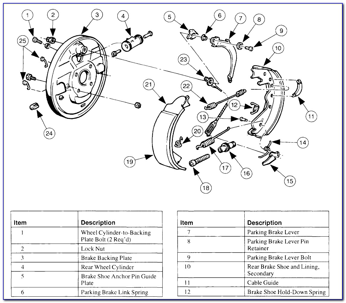 1995 Ford F150 Rear Brake Diagram