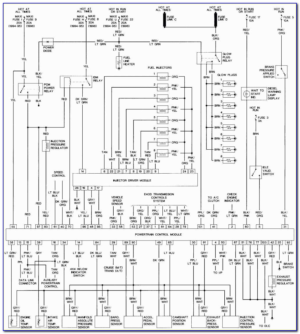 1996 7.3 Powerstroke Glow Plug Relay Wiring Diagram